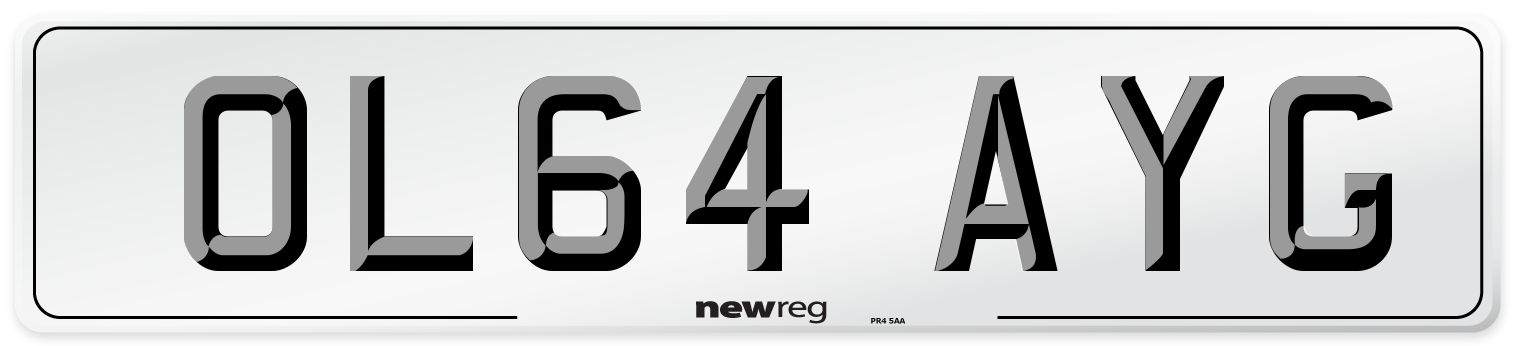 OL64 AYG Number Plate from New Reg